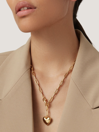 Jenny Bird Puffy Heart Necklace