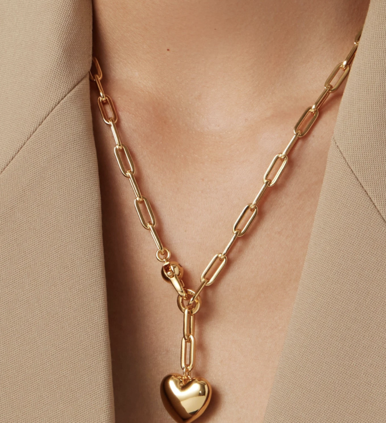 Jenny Bird Puffy Heart Necklace