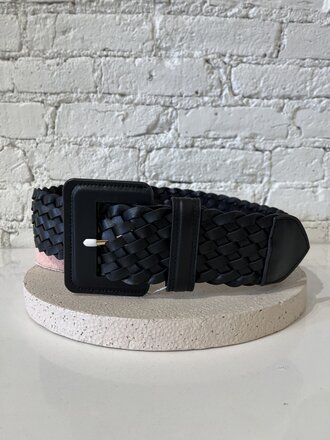 Most Wanted USA Wide  Woven Leather Belt