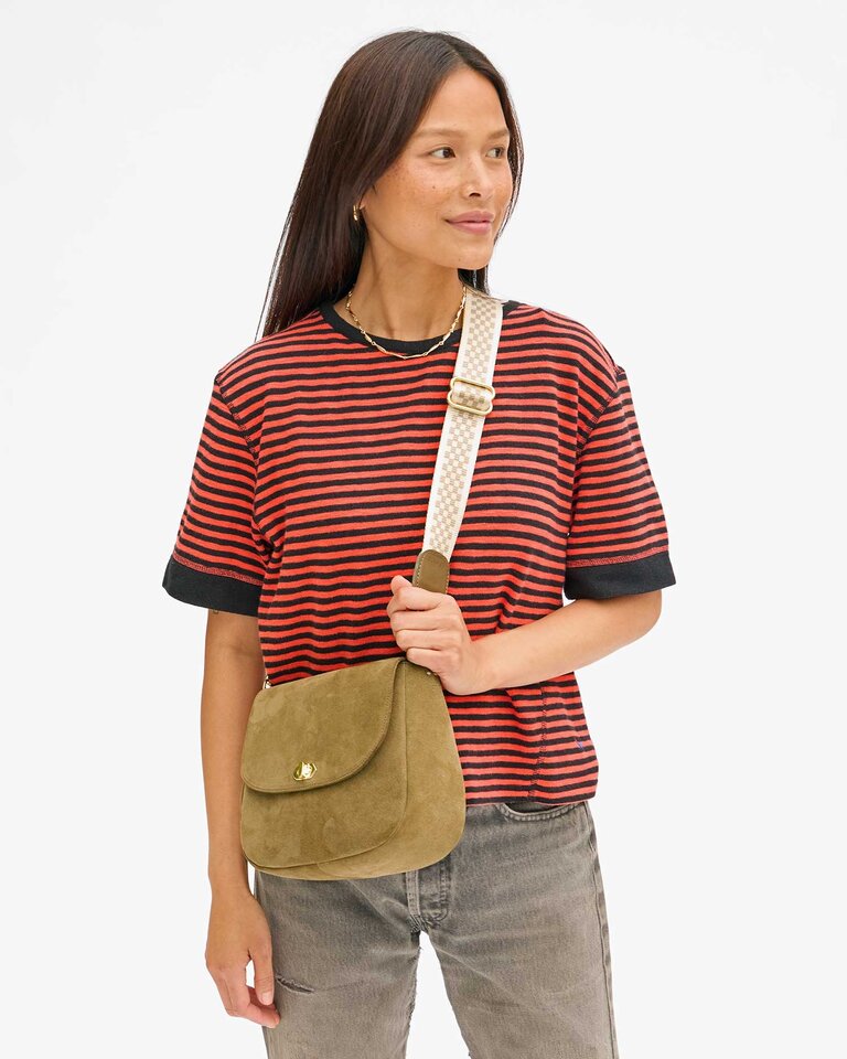 Clare V. Adjustable Crossbody Strap - Checker