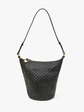 Clare V. Petite Jeanne - Black Woven Checker