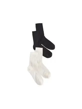 Stems Socks & Tights Blocked Rib Crew Socks