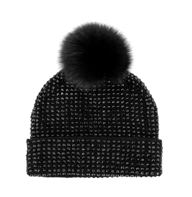 Mitchie's Matchings Crystal Beanie w/ Pom