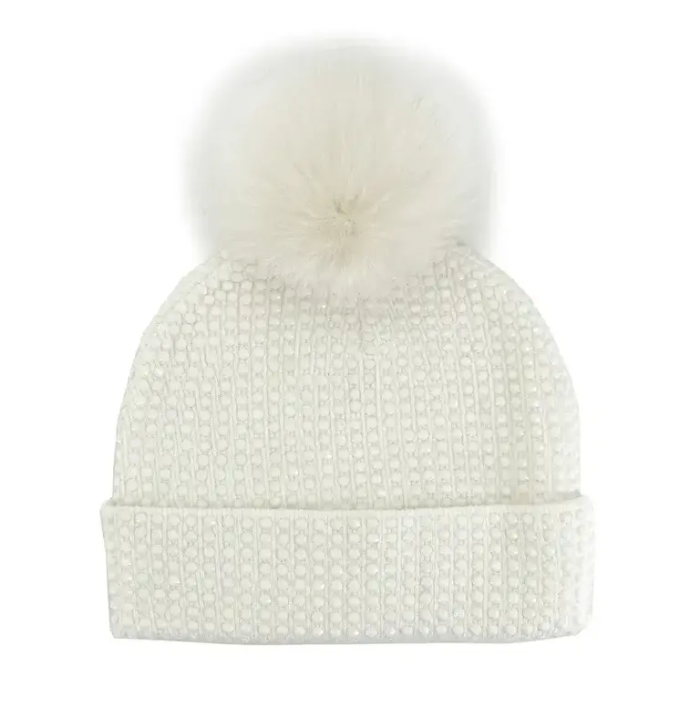 Mitchie's Matchings Crystal Beanie w/ Pom