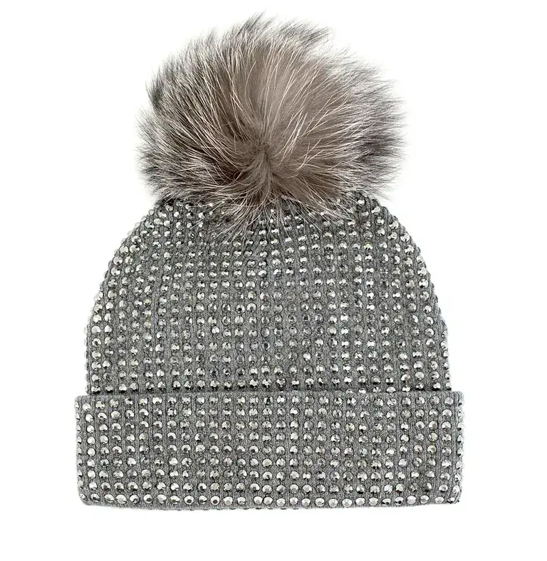 Mitchie's Matchings Crystal Beanie w/ Pom