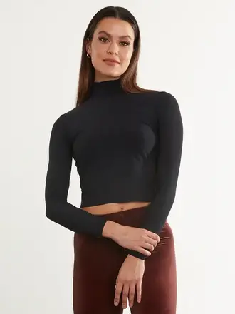 Commando Butter Longsleeve Cropped Turtleneck