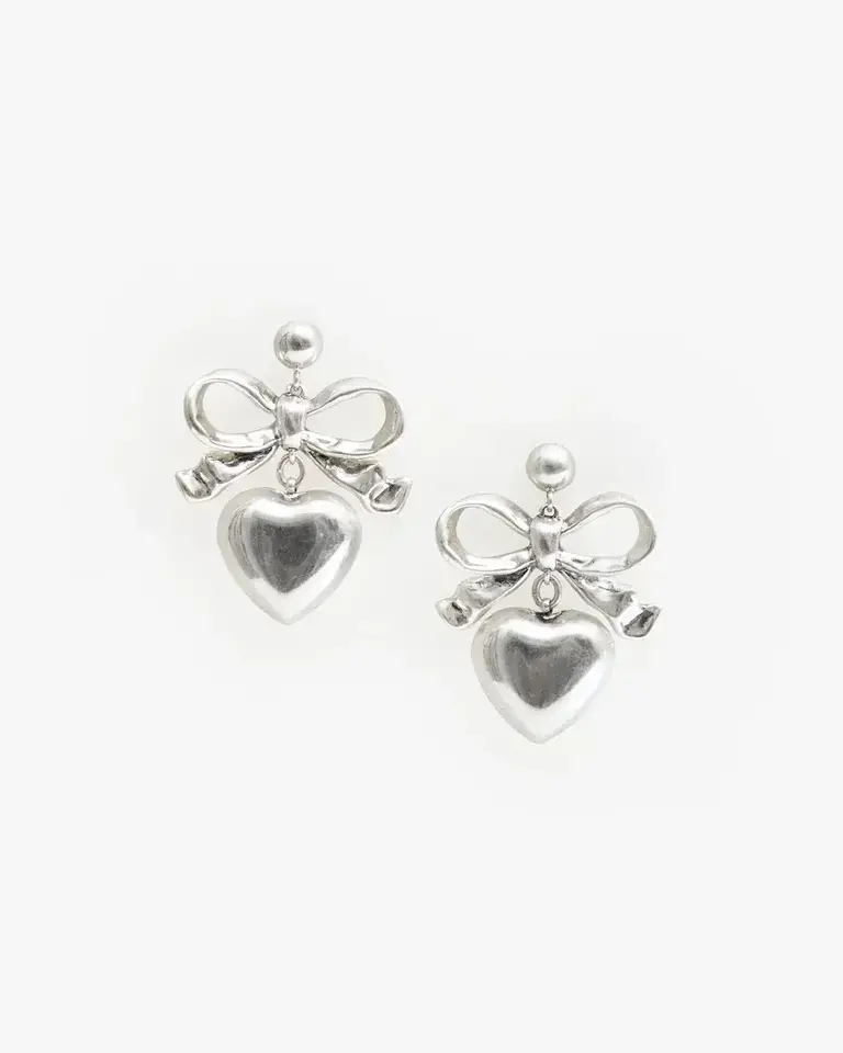 Clare V. Heart Drop Earrings