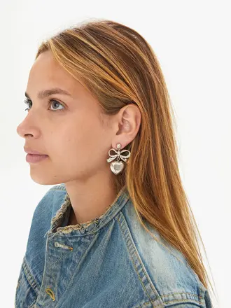 Clare V. Heart Drop Earrings