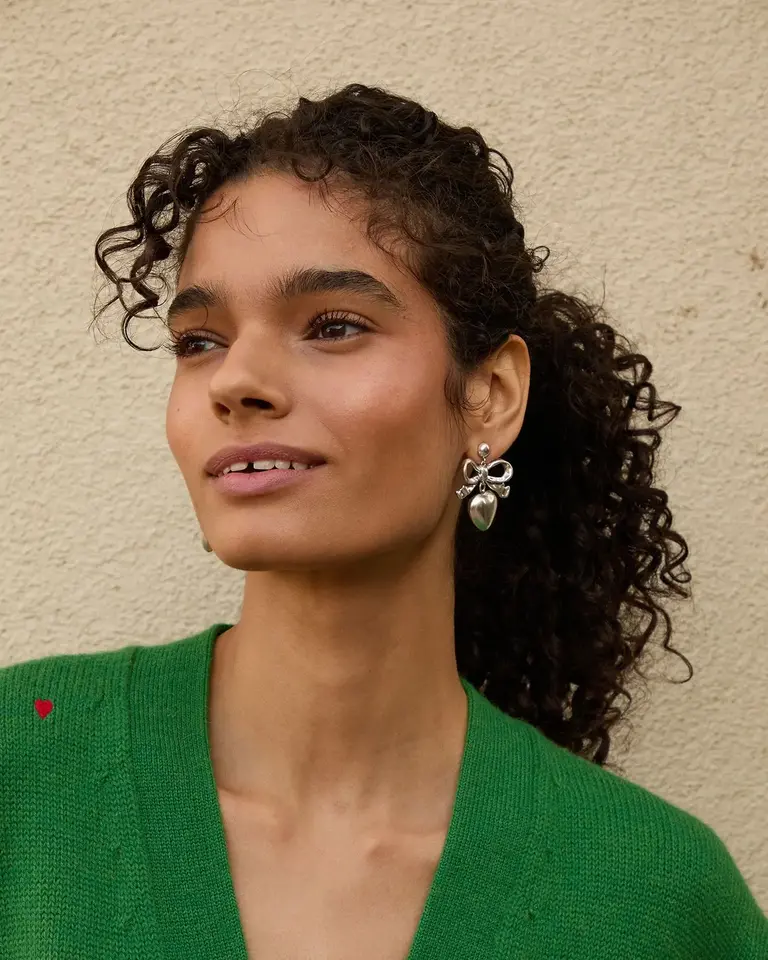 Clare V. Heart Drop Earrings