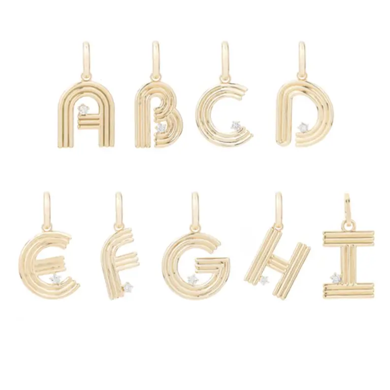 Adina Reyter Groovy Diamond Initial Hinged Charm