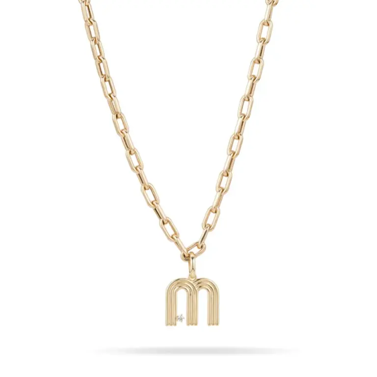 Adina Reyter Groovy Diamond Initial Hinged Charm