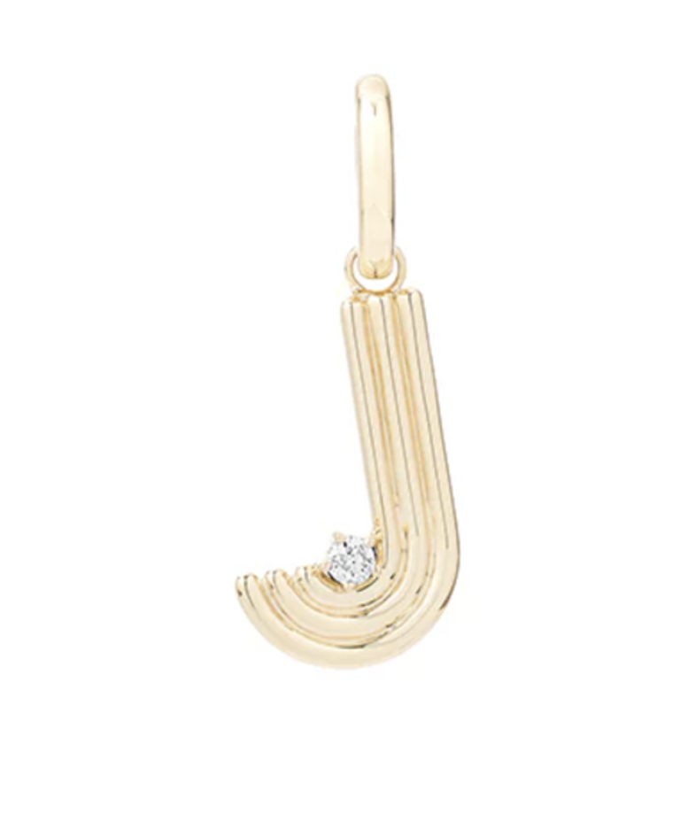 Adina Reyter Groovy Diamond Initial Hinged Charm