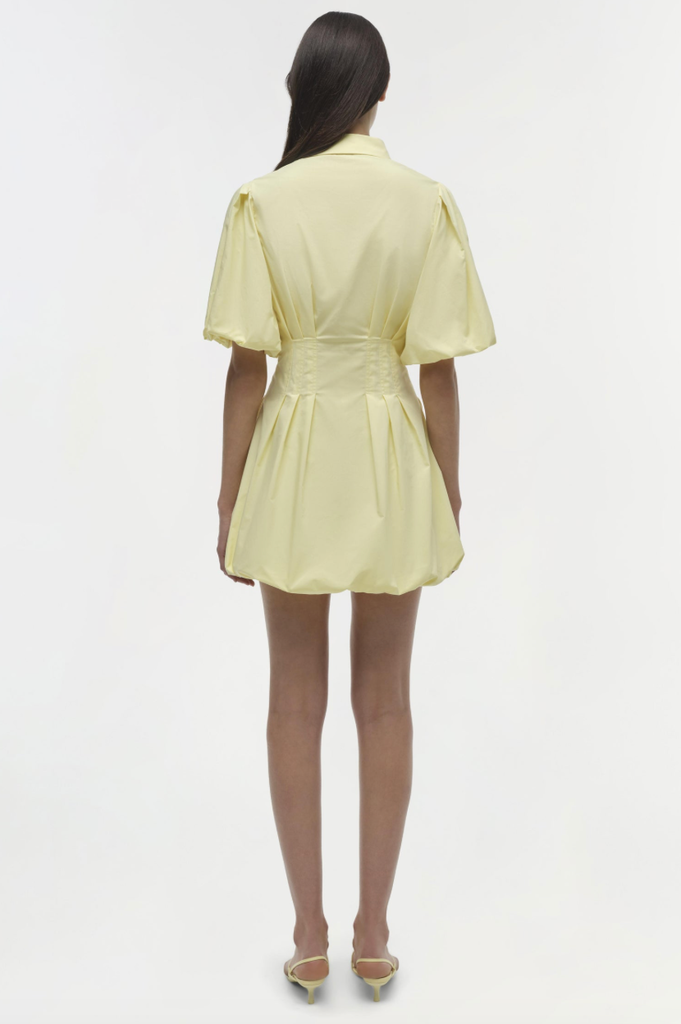 Simkhai Cleo Balloon Pintuck Mini Dress