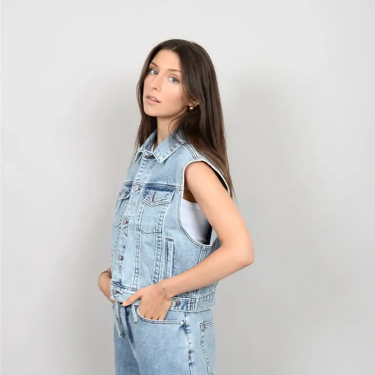 RD Style Boranis Denim Motor Vest