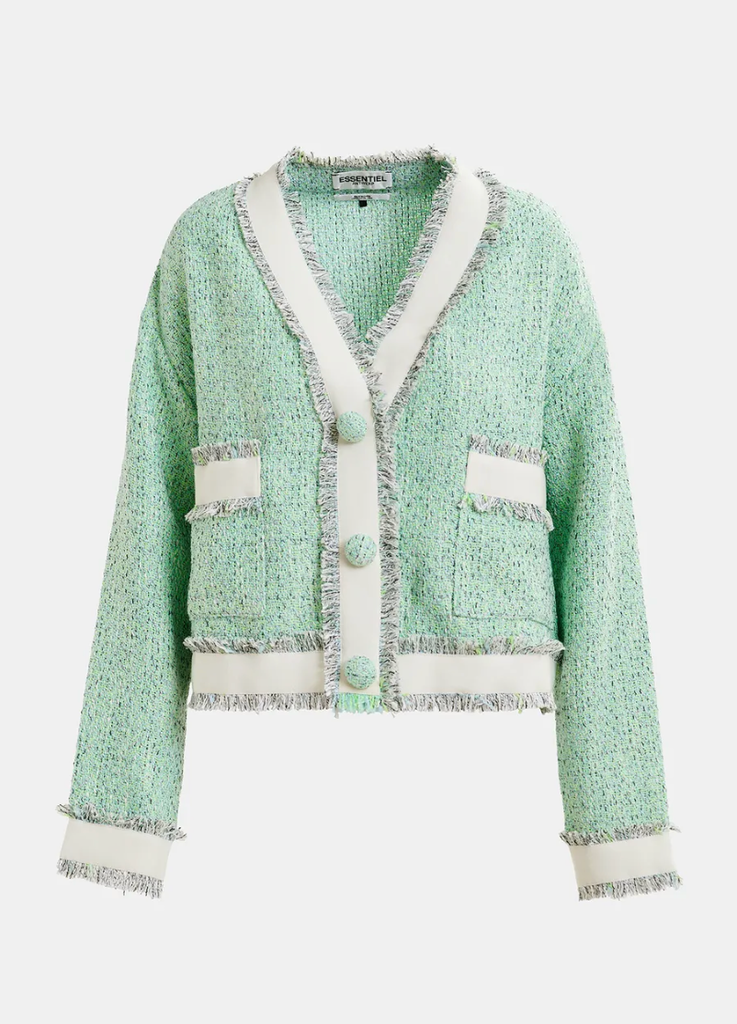 Essentiel Antwerp Hoola Cropped Tweed Jacket