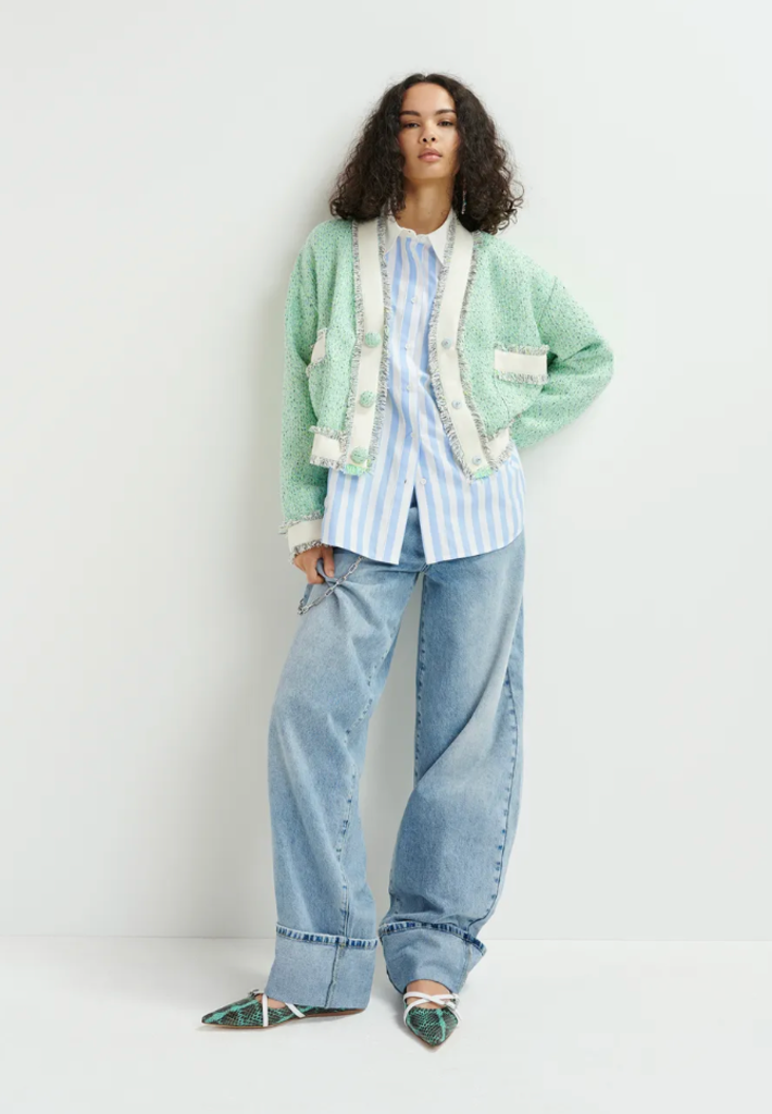 Essentiel Antwerp Hoola Cropped Tweed Jacket