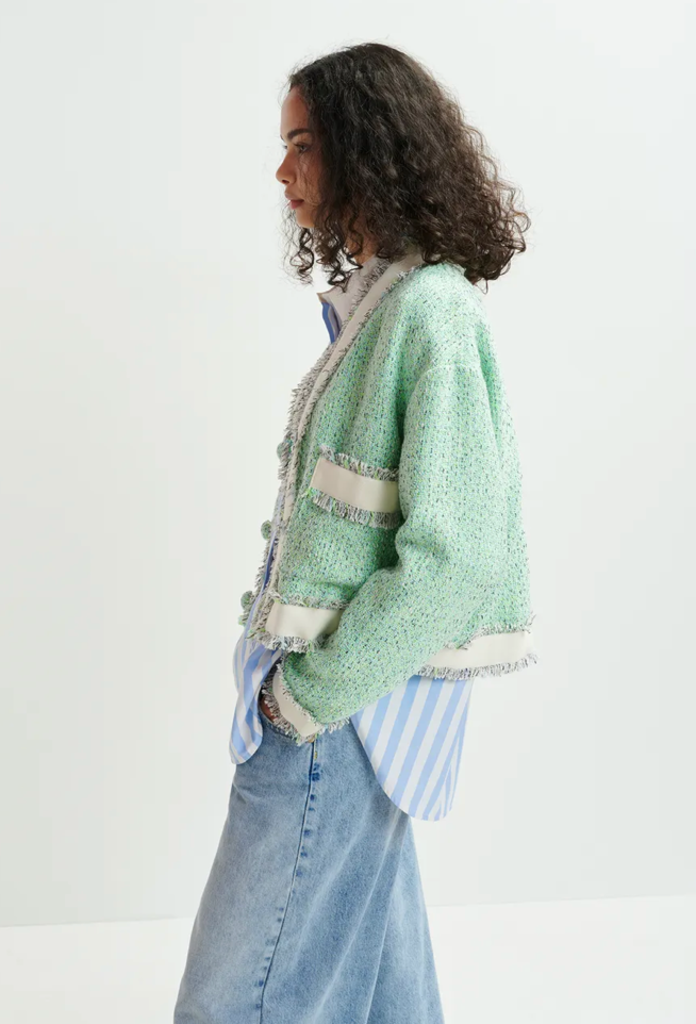 Essentiel Antwerp Hoola Cropped Tweed Jacket