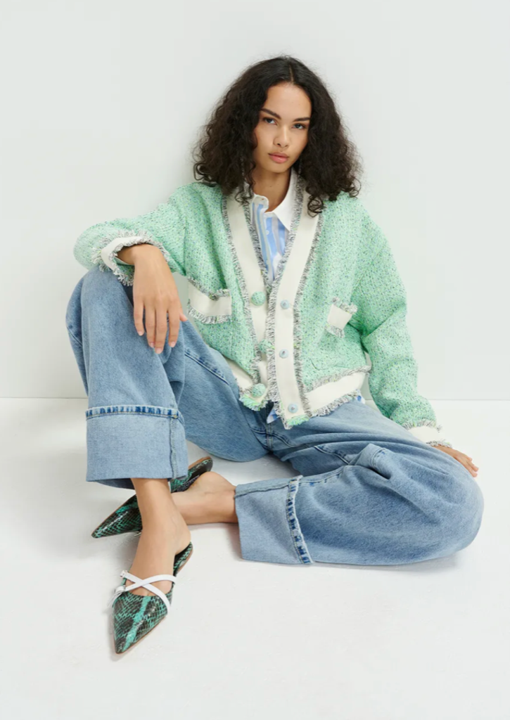Essentiel Antwerp Hoola Cropped Tweed Jacket