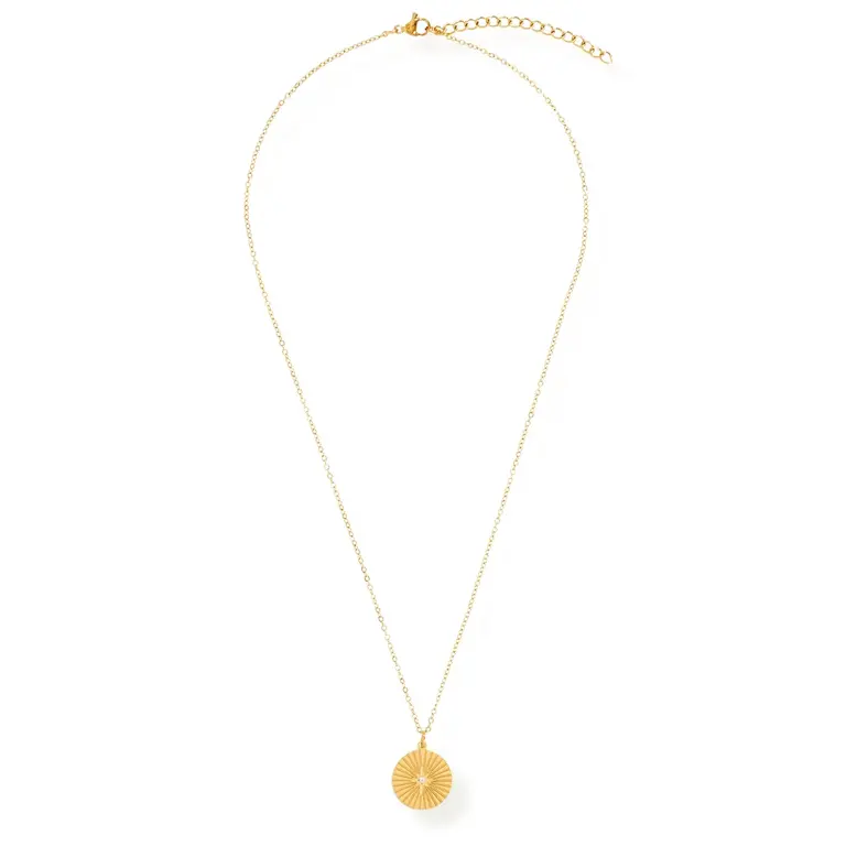 Ellie Vail Jewelry Rue Sunburst Disc Necklace