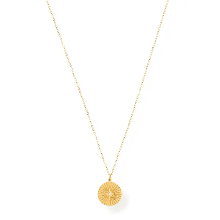 Ellie Vail Jewelry Rue Sunburst Disc Necklace