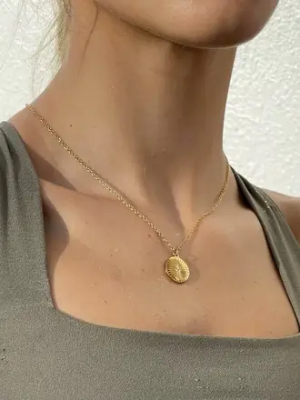 Ellie Vail Jewelry Rue Sunburst Disc Necklace