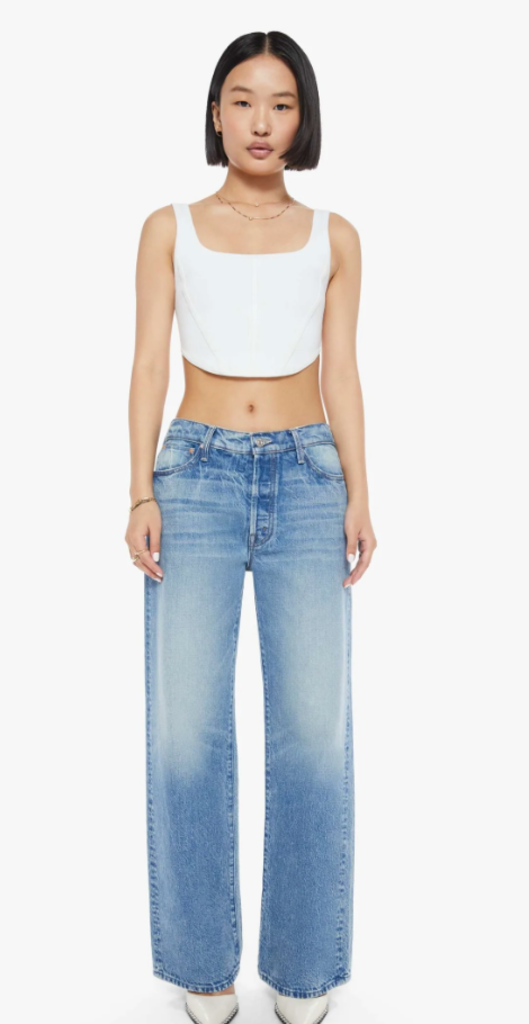 Mother Denim Lil Dodger Button Sneak - Wipeout