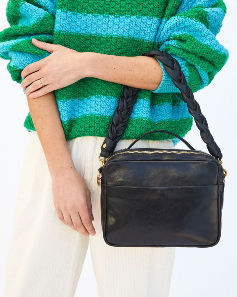 Clare V. Shoulder Strap - Black Braided
