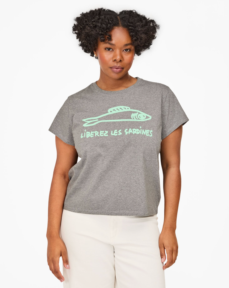 Clare V. Classic Tee - Liberez Leș Sardines in Mist