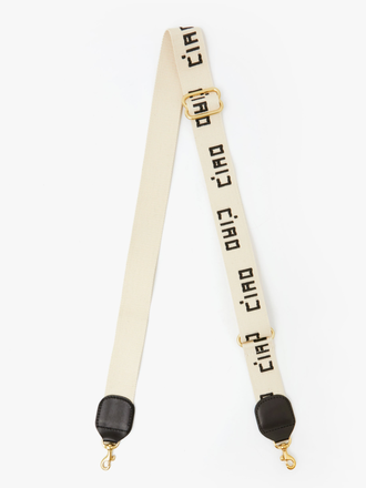 Clare V. Adjustable Crossbody Strap - Natural w/ Black CIAO