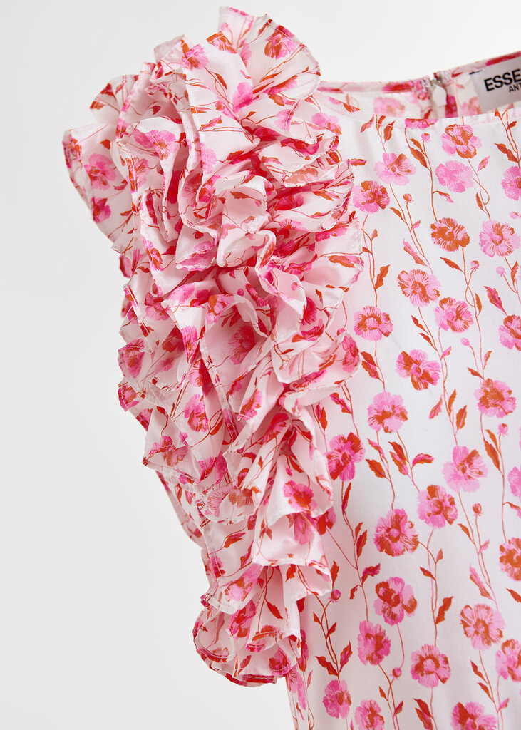 Essentiel Antwerp Hexico Ruffle Midi Dress