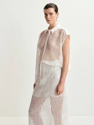 Essentiel Antwerp Harness Sequin Mesh Shirt