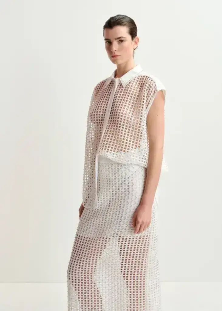 Essentiel Antwerp Harness Sequin Mesh Shirt