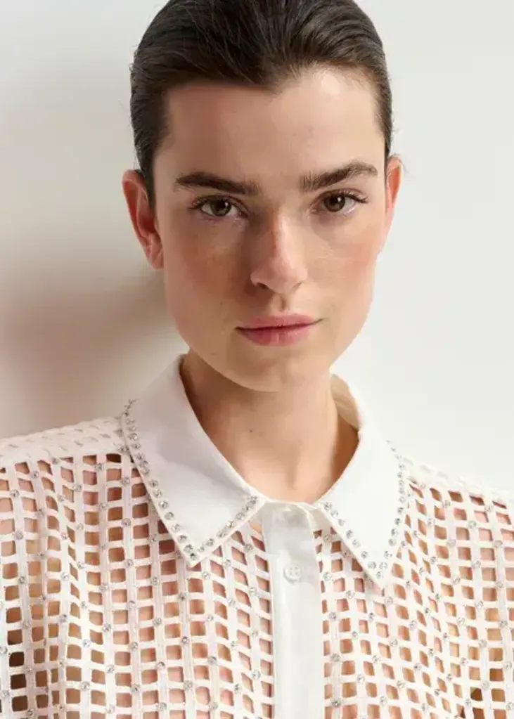 Essentiel Antwerp Harness Sequin Mesh Shirt