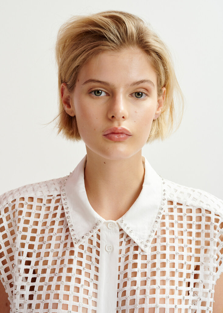 Essentiel Antwerp Harness Sequin Mesh Shirt