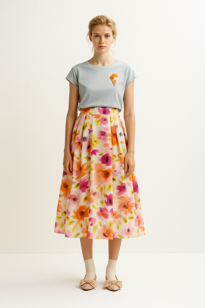 Essentiel Antwerp Hosanna Pleated Midi Skirt