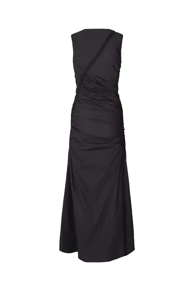 Rabens Saloner Bibber Papery Fitted Long Dress