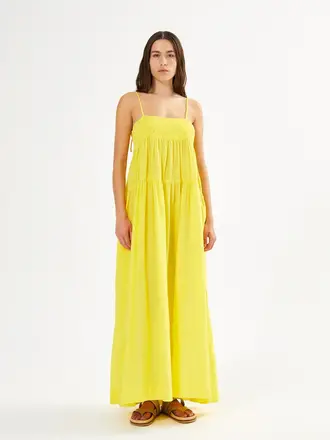 Rabens Saloner Dodo Cotton Smock Tier Dress