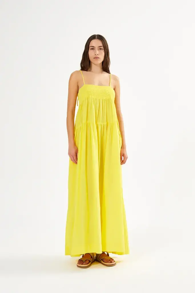 Rabens Saloner Dodo Cotton Smock Tier Dress