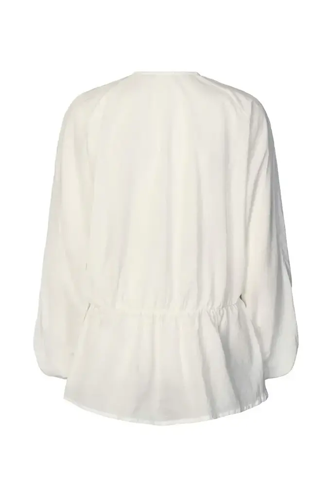Rabens Saloner Corrie Cotton Voile Deep V Top