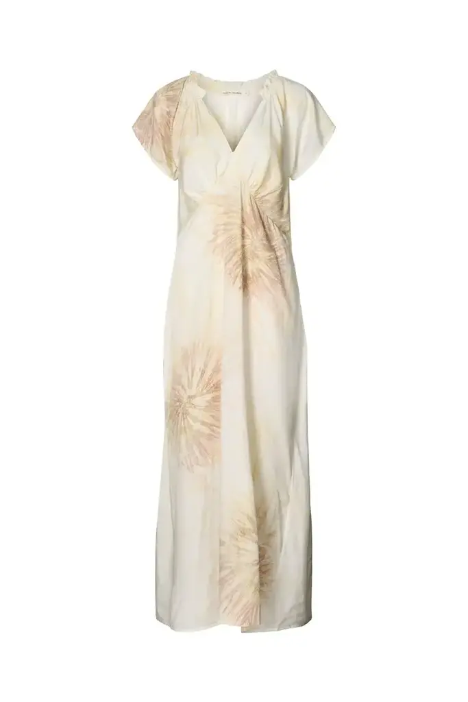 Rabens Saloner Rosie Cartwheel frill neck Dress