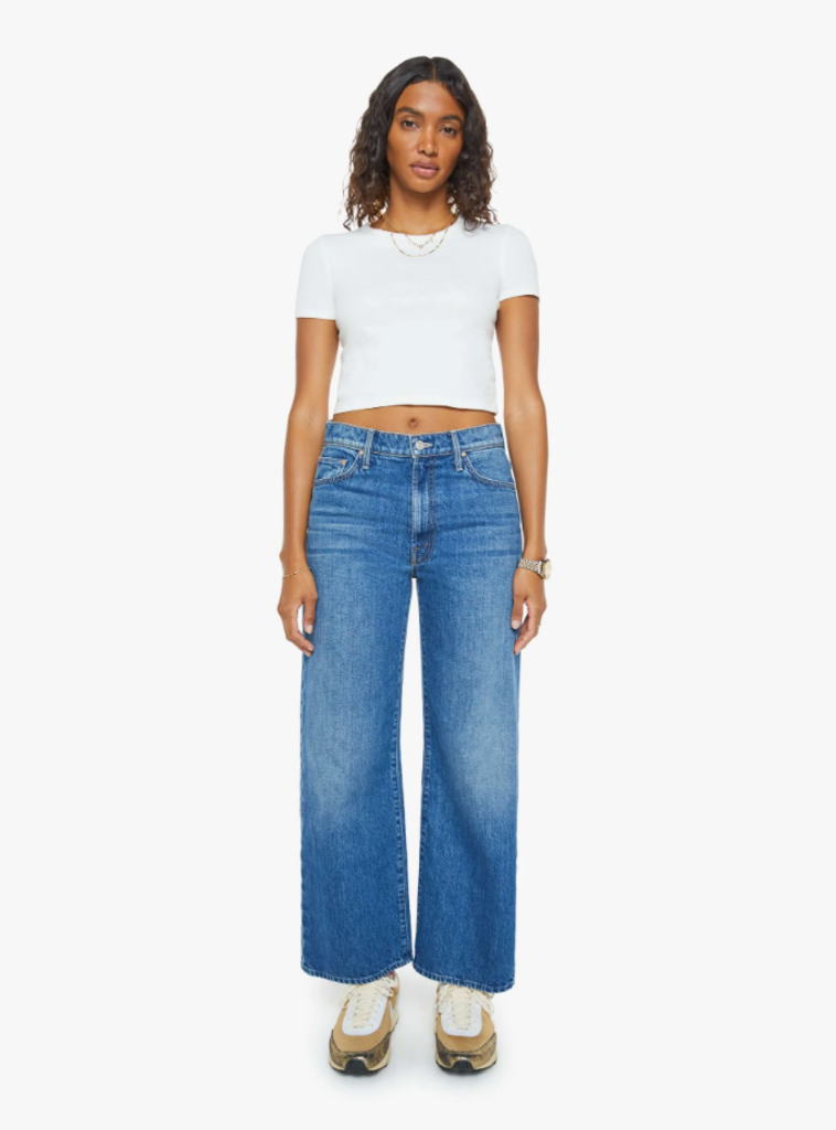 Mother Denim The Dodger Ankle - Green Thumb w/ Cherries