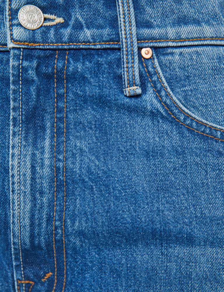 Mother Denim The Dodger Ankle - Green Thumb w/ Cherries