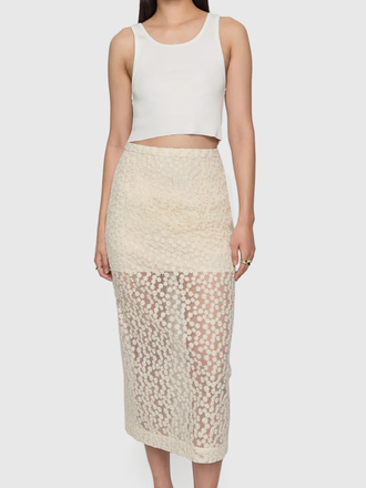 Rebecca Minkoff Jaci Midi Lace Skirt