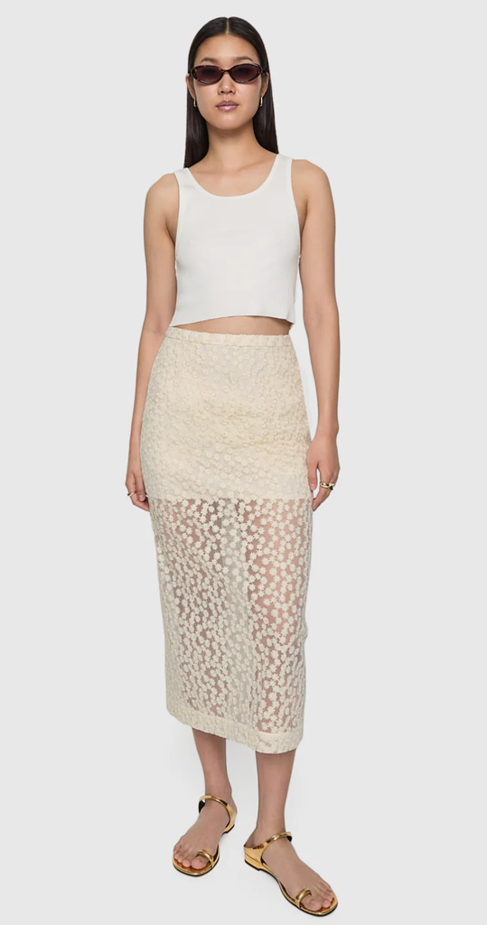 Rebecca Minkoff Jaci Midi Lace Skirt