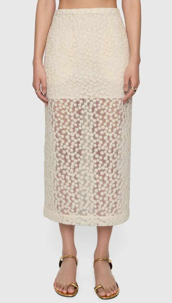 Rebecca Minkoff Jaci Midi Lace Skirt