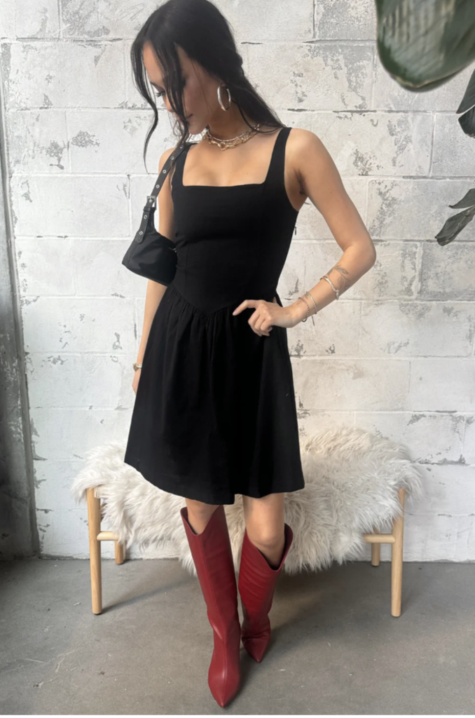 RD Style Helsi Little Black Shirt Dress