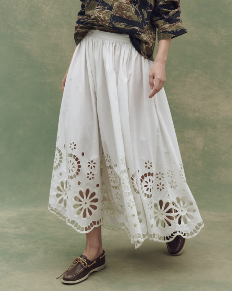 The Great The Super Bloom Eyelet Skirt