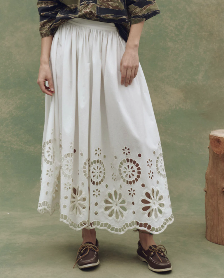 The Great The Super Bloom Eyelet Skirt