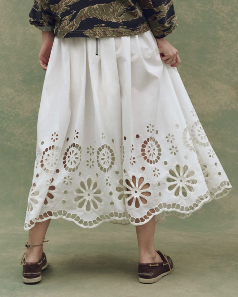 The Great The Super Bloom Eyelet Skirt