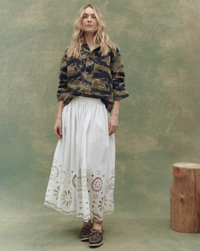 The Great The Super Bloom Eyelet Skirt